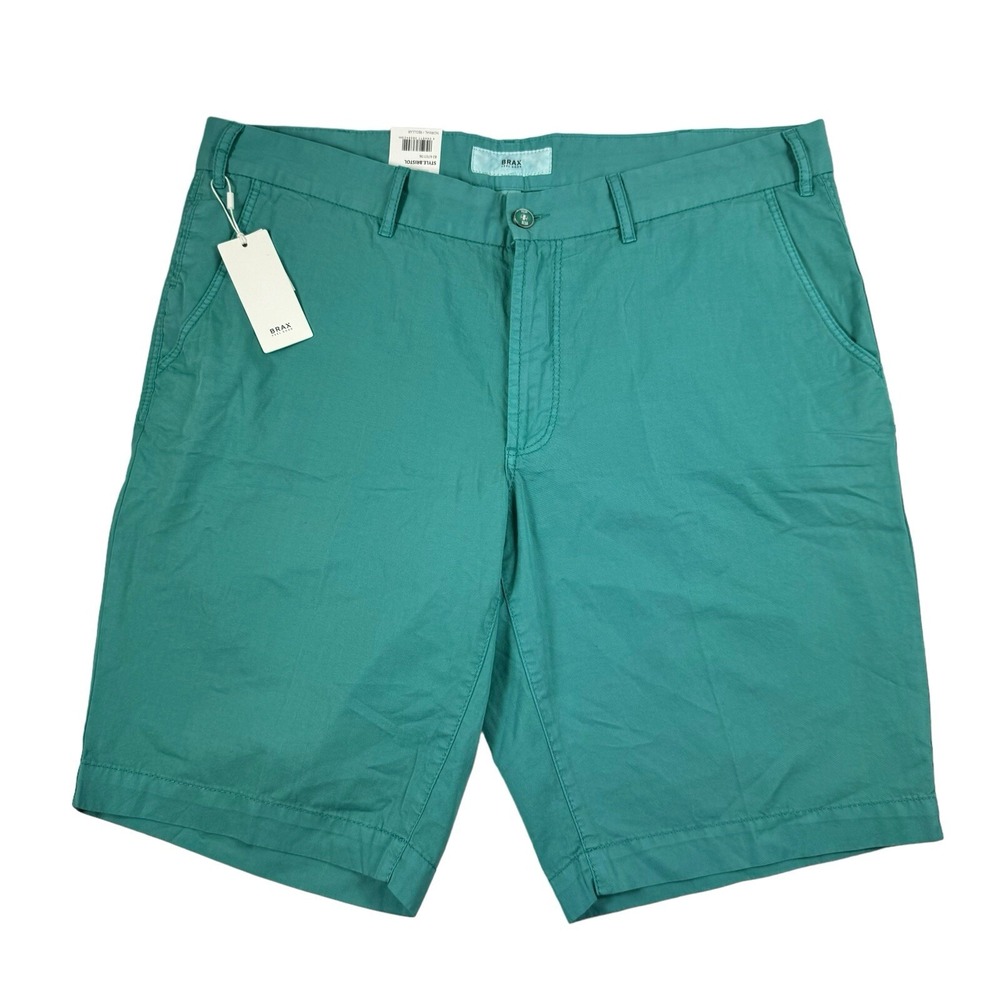 Brax Bristol Teal Green Cotton Mens Chino Shorts Size 40 NWT 82-6707/36